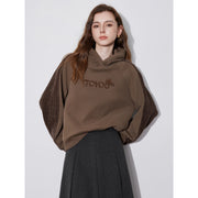 women's fleece embroidered hooded pullover, view 2 - MRSLM