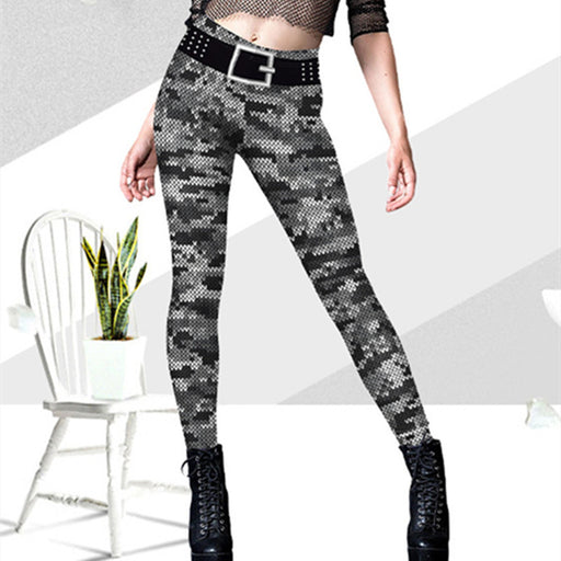 Women's camouflage digital print sweatpants - MRSLM