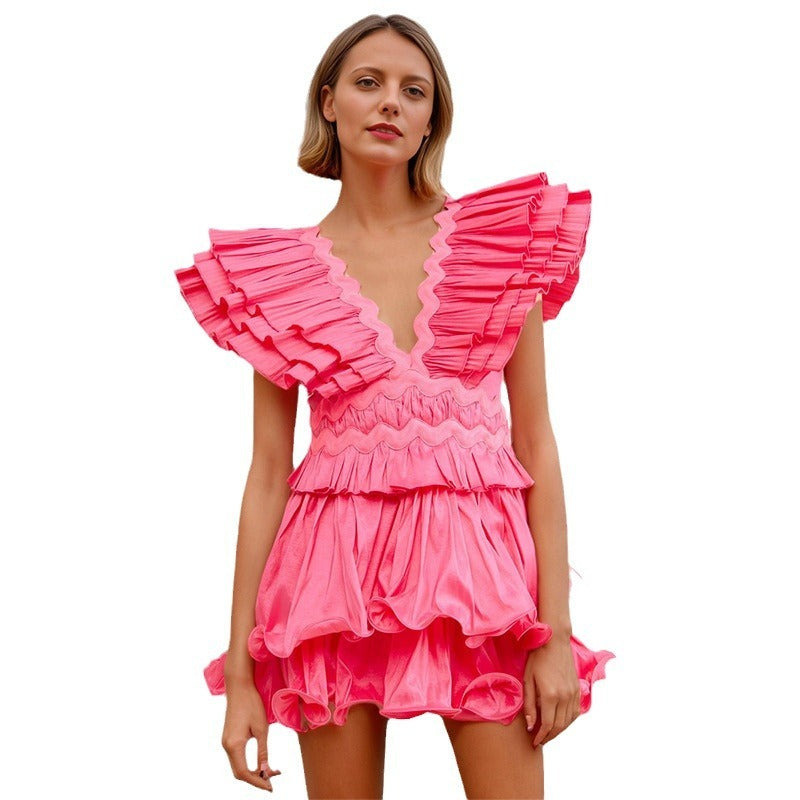 Ruffled cake dress, view 2 - MRSLM