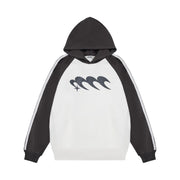 men's raglan sleeve color stitching hoodie, view 3 - MRSLM