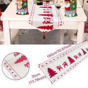 Embroidered Christmas table runner, view 6 - MRSLM