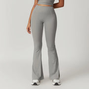 high waist flared yoga pants, view 9 - MRSLM