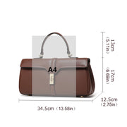 Genuine leather rectangular crossbody bag, view 8 - MRSLM