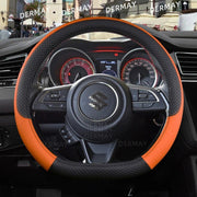 microfiber leather steering wheel cover for Suzuki Swift, view 2 - MRSLM