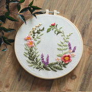 flower and squirrel embroidery starter kit, view 5 - MRSLM