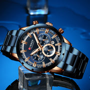 men's stainless steel quartz watch, view 7 - MRSLM