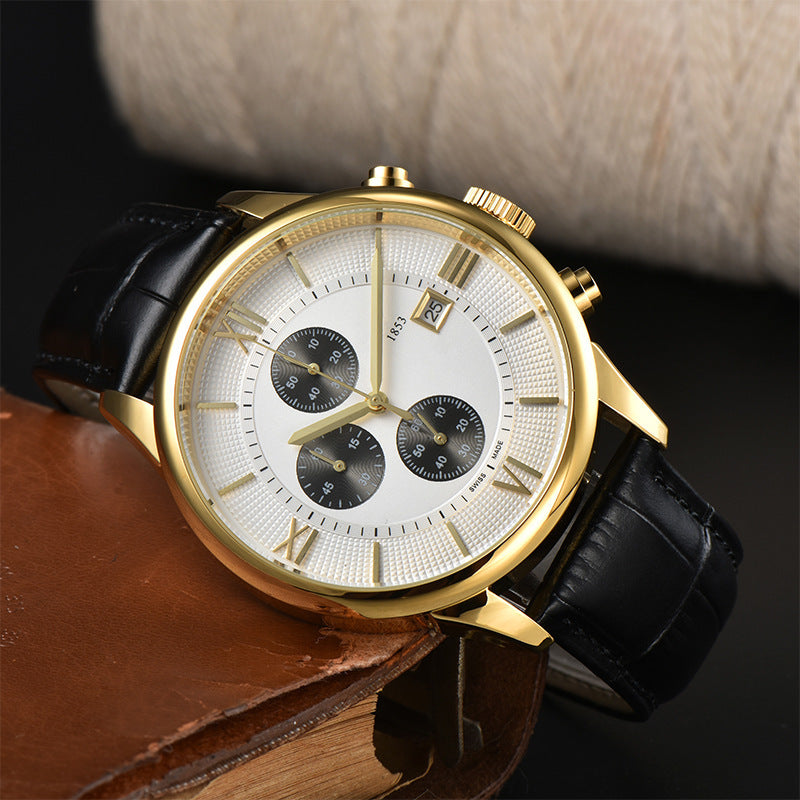 casual leather belt quartz watch, view 16 - MRSLM
