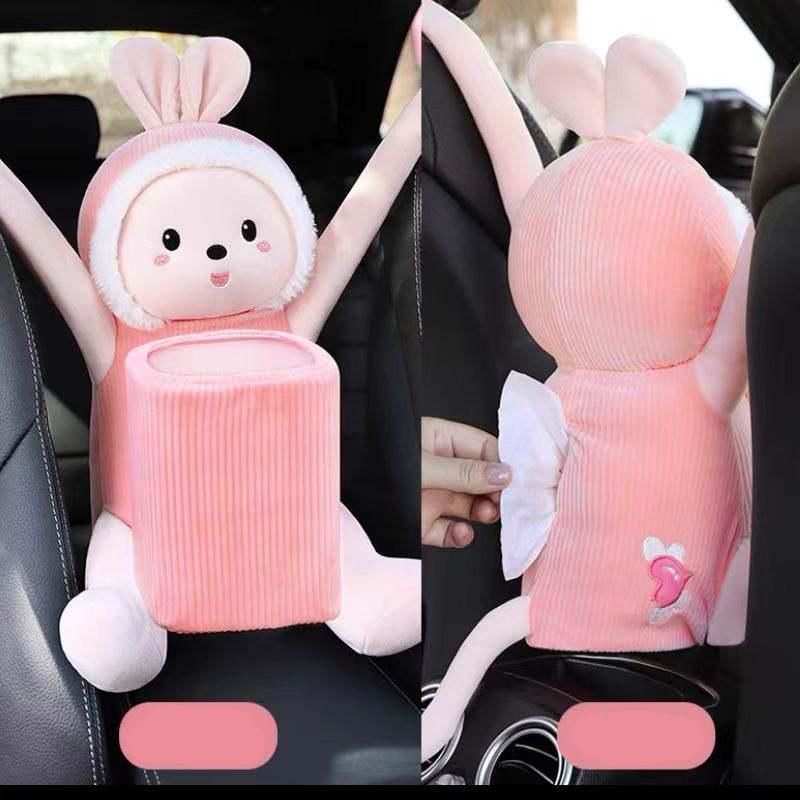 cartoon plush car tissue holder, view 9 - MRSLM