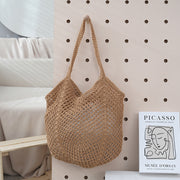 hollow-out knitted tote bag for women, view 11 - MRSLM
