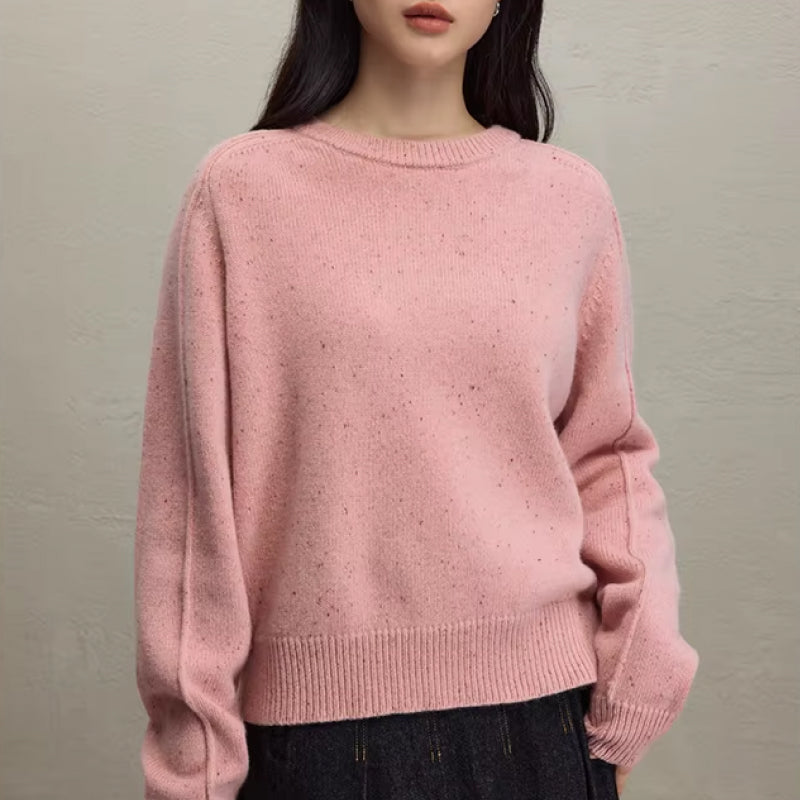 cozy soft round neck wool sweater - MRSLM