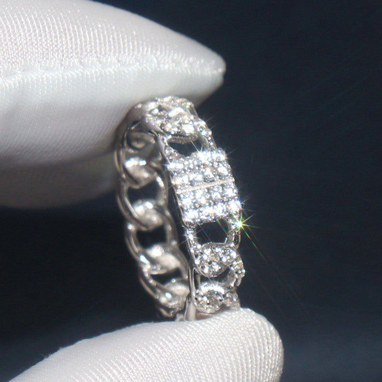 S925 sterling silver chain ring, view 3 - MRSLM
