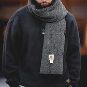 chenille knitted scarf waistcoat, view 3 - MRSLM