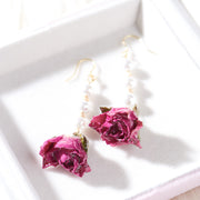 long flower earrings, view 5 - MRSLM