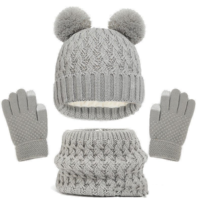 Kids' hat scarf gloves set, view 7 - MRSLM