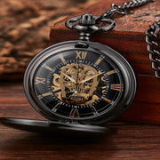 skull mechanical pocket watch, view 7 - MRSLM