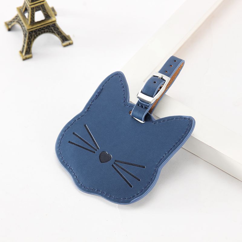 cartoon cat luggage tag, view 6 - MRSLM