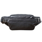 Men's small cowhide crossbody fanny pack, view 5 - MRSLM