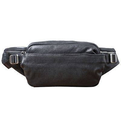 Men's small cowhide crossbody fanny pack, view 5 - MRSLM