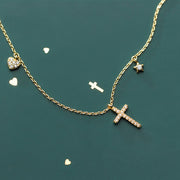 S925 silver cross pendant necklace - MRSLM