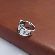 S925 sterling silver pentagram ring, view 5 - MRSLM