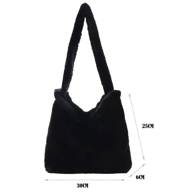 plush shoulder handbag, view 3 - MRSLM