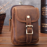 men's leather belt phone bag, view 2 - MRSLM