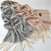 Tie-dye faux cashmere tassel scarf - MRSLM