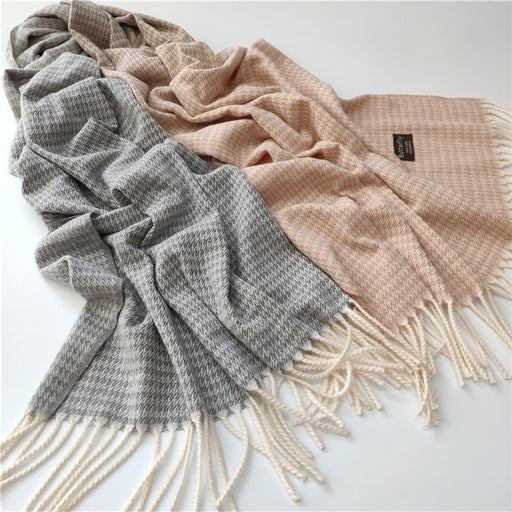 Tie-dye faux cashmere tassel scarf - MRSLM