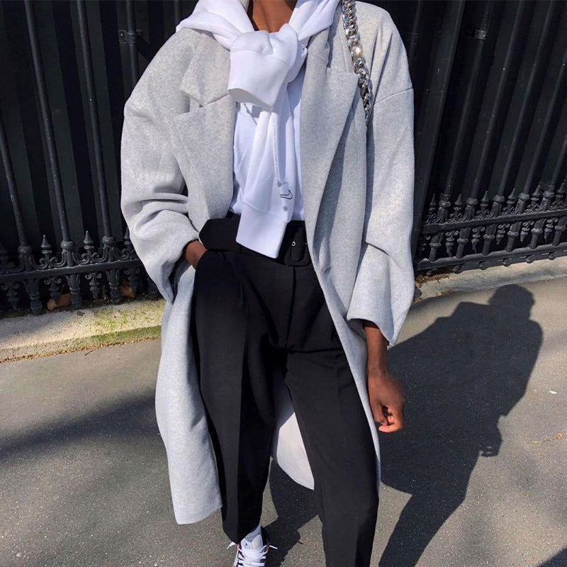 Women's long trench coat, view 3 - MRSLM