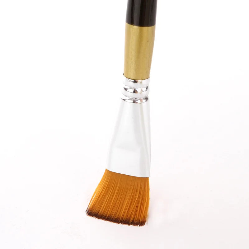 Flat nylon hair artist brush set, view 6 - MRSLM