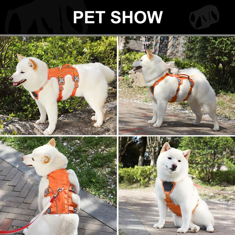 Reflective nylon dog harness, view 8 - MRSLM