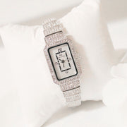 full diamond ladies quartz watch, view 7 - MRSLM