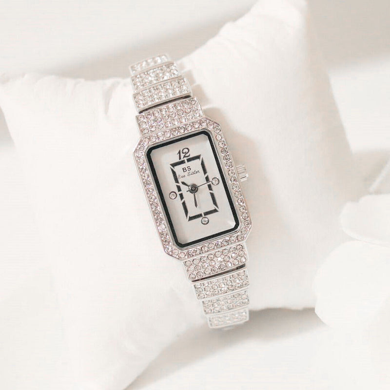 full diamond ladies quartz watch, view 7 - MRSLM