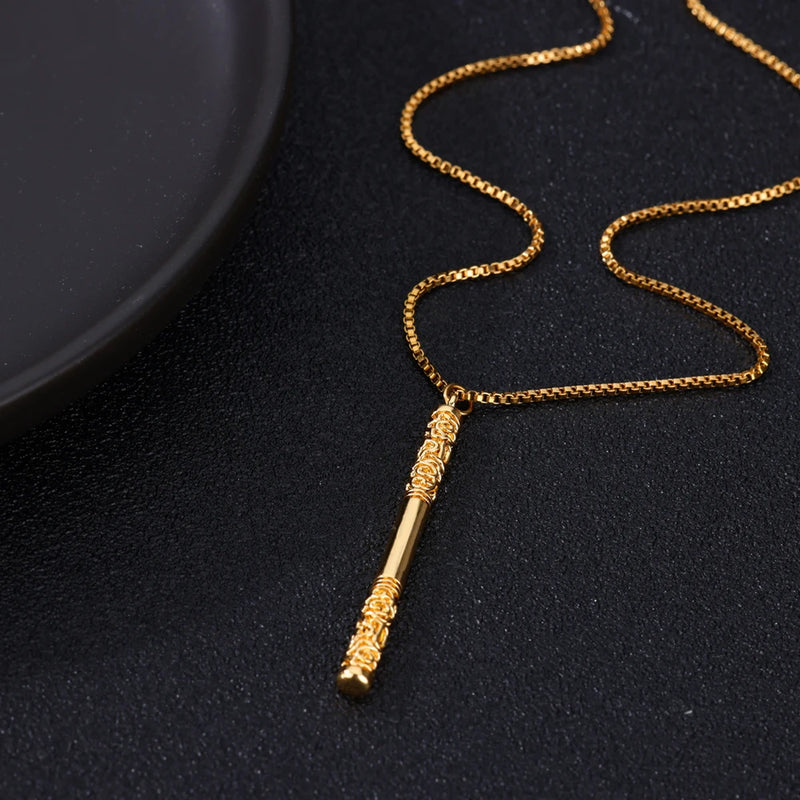golden cudgel pendant necklace, view 8 - MRSLM