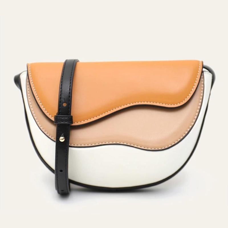 Contrast color crossbody saddle bag, view 5 - MRSLM