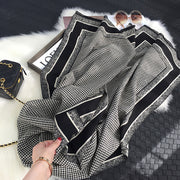 geometric cashmere-look scarf, view 5 - MRSLM