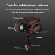 riding helmet with magnetic goggles, view 3 - MRSLM