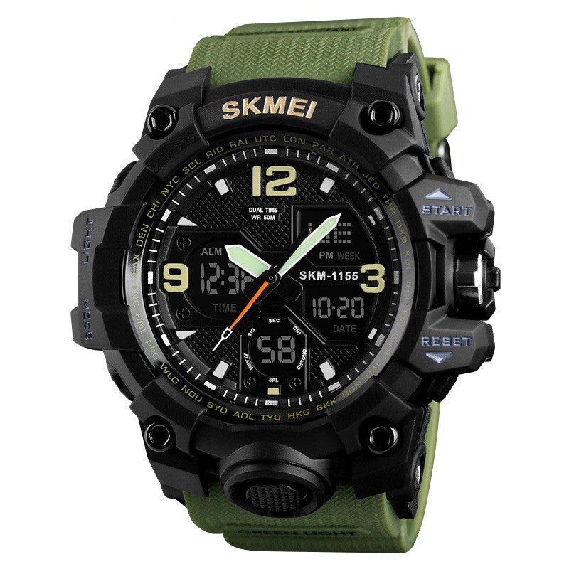 dual display shockproof outdoor sports watch, view 3 - MRSLM