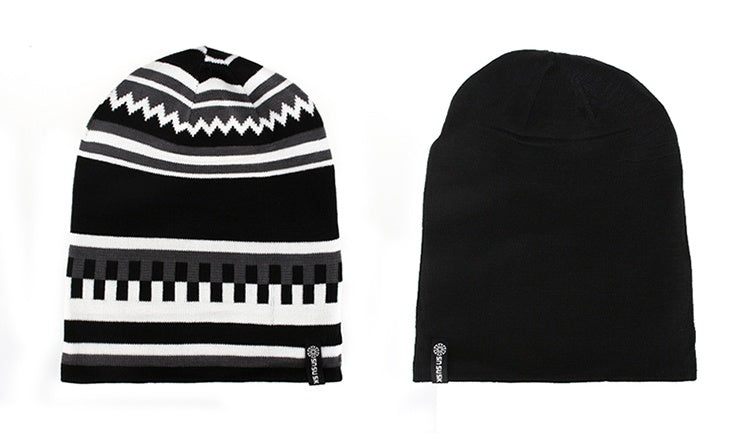 Double-layer knit beanie unisex winter hat, view 2 - MRSLM