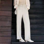 wide-leg cotton trousers, view 7 - MRSLM