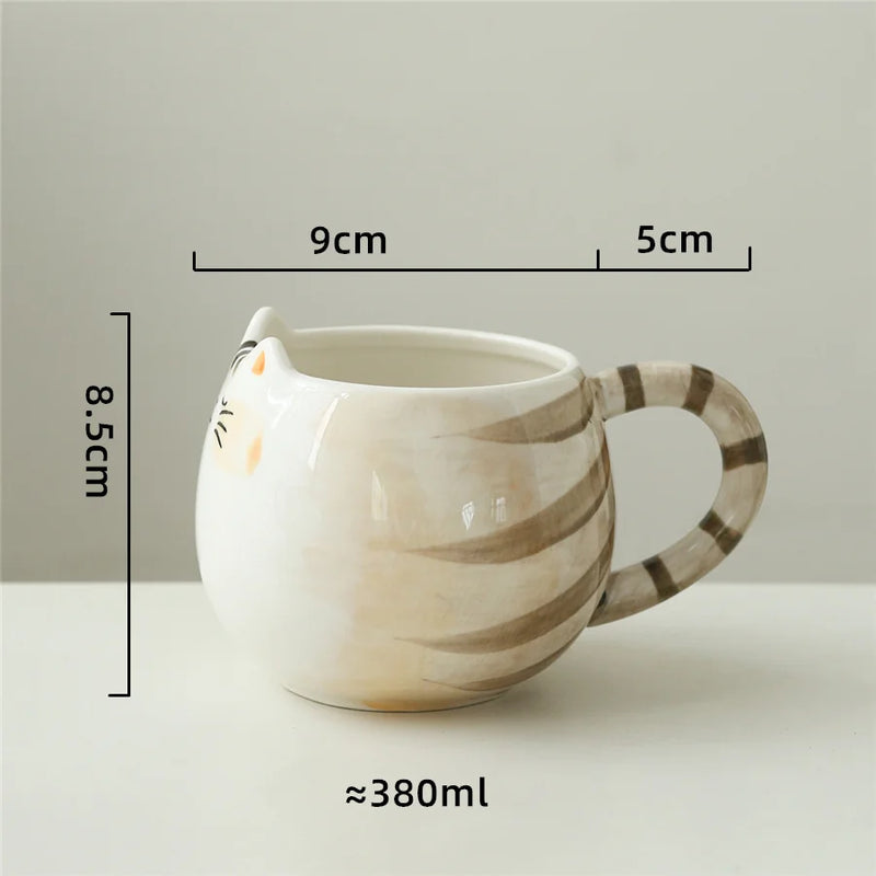 cat-shaped ceramic mug, view 6 - MRSLM