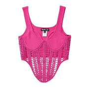women's solid color knit camisole, view 6 - MRSLM