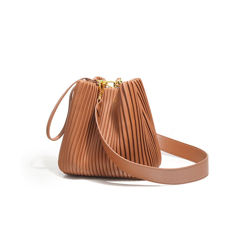 ruched bucket bag, view 13 - MRSLM