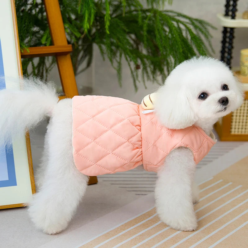 winter princess dog dress, view 7 - MRSLM