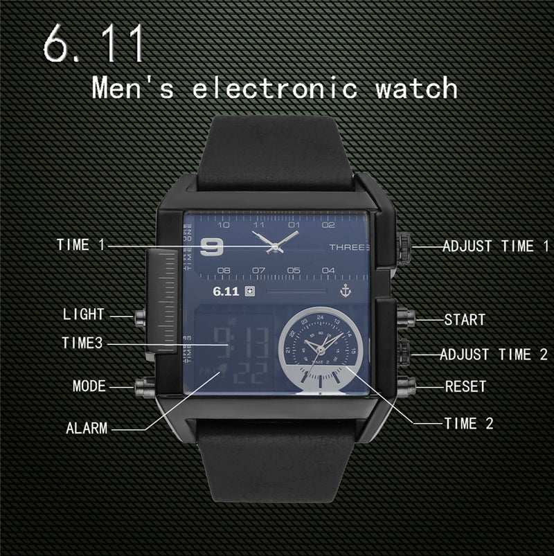 dual display sport watch, view 4 - MRSLM