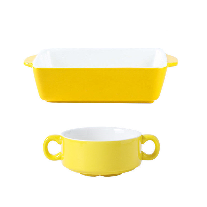 ceramic baking bowl tableware set, view 2 - MRSLM