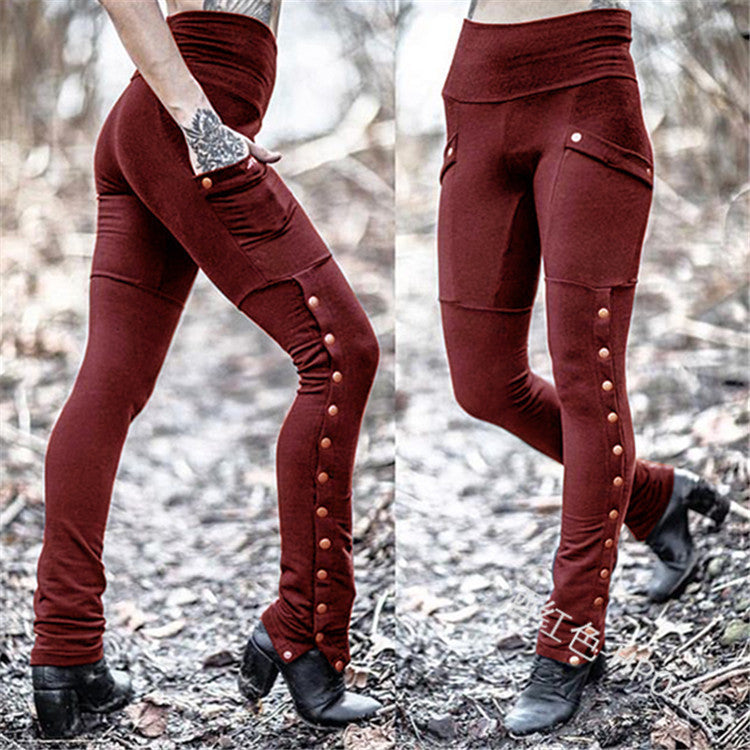 Rivet Split Sexy Pants