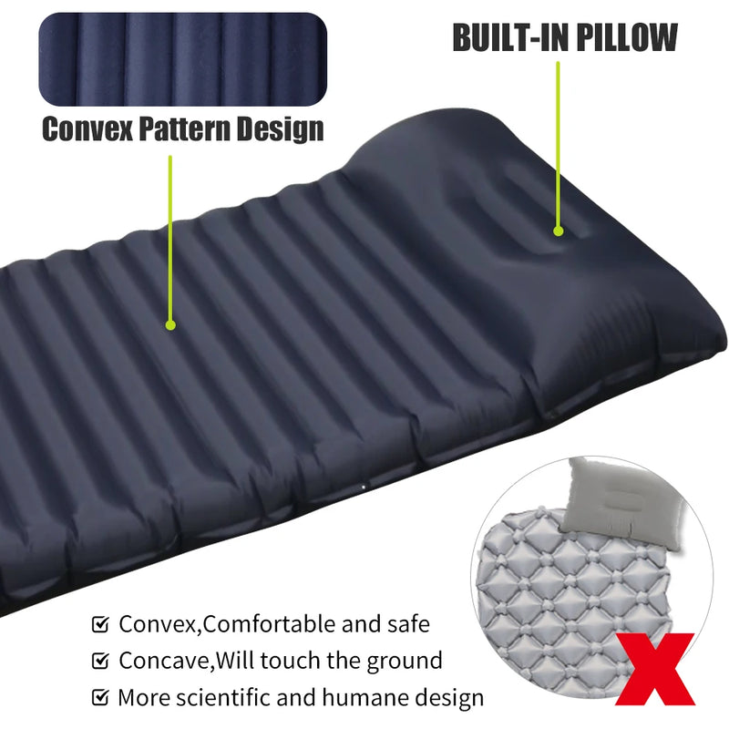 ultralight inflatable camping mattress, view 8 - MRSLM