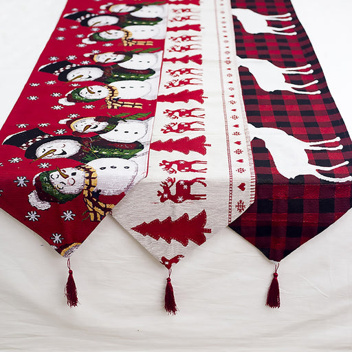 Christmas cotton-linen table runner - MRSLM