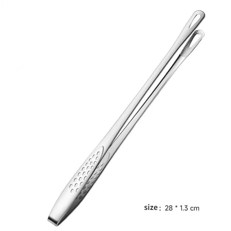 Long handle stainless steel food tongs, view 4 - MRSLM